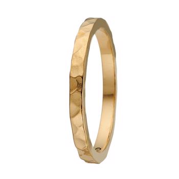 Christina Collect Gold Plated Sterling Silver Experience Beautiful and simple ring with beaten surface which gives it a nice play, ring sizes from 49-61