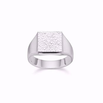 Arne Nordlie herrring i silver med svart rhodium