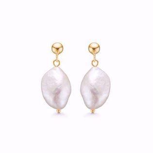 GSD Beads 925 Sterling Silver earrings gold plated, model GSD-11258
