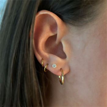San - Link of joy Creol 925 Sterling Silver Earrings gold plated, model 12107