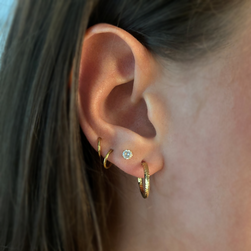 San - Link of joy Creol 925 Sterling Silver Earrings gold plated, model 12107