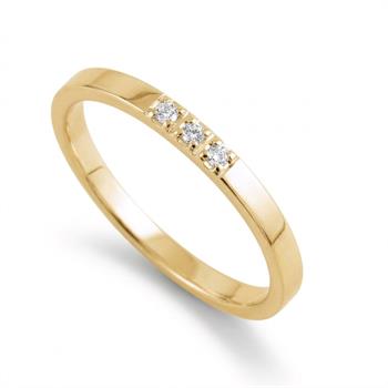 Aagaards Allianceringe model 621 - 14 kt rødguld  med 5 stk 0,02 ct TW/SI