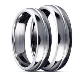 Sterling silver wedding rings, CMR1282-silver
