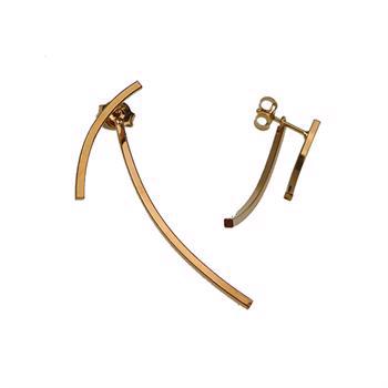 San - Link of joy Interchangeable 925 Sterling Silver Earrings rose gold plated, model 13088