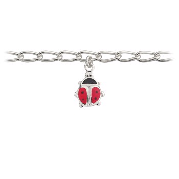 Støvring Design sterling silver bracelet, ladybug with polished surface, model 15223091