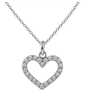 Aagaard Glowing Love halsband i silver med hjärta 45 cm