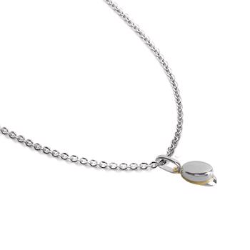 Students pendant in sterling silver with gold plated band and glittering zirconia from Aagaard