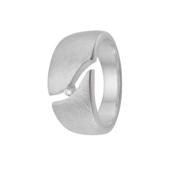 Aagaard finger ring in sterling silver with 1 zirconia