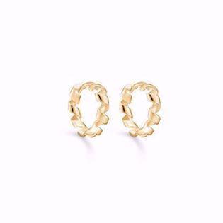 GSD Creol 925 Sterling Silver earrings gold plated shiny, model GSD-1907-1-F