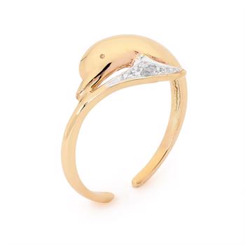 9 ct Gold Dolphin Tear w/ 0,005 ct