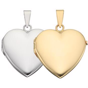 Blank heart medallion for photo in silver or gold - Several sizes