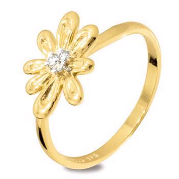 Gold margurit ring with diamonds