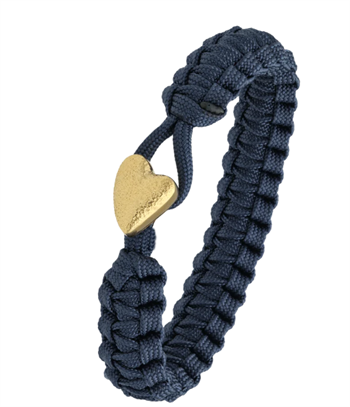 Aagaard From Soldier to Soldier blått armband med oxiderat guldpläterat stållås