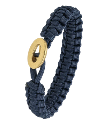 Aagaard From Soldier to Soldier blått armband med borstat guldpläterat stållås