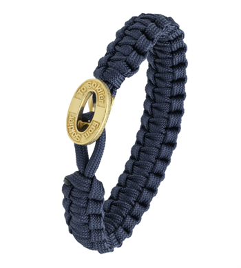 Aagaard From Soldier to Soldier blått armband med oxiderat guldpläterat stållås
