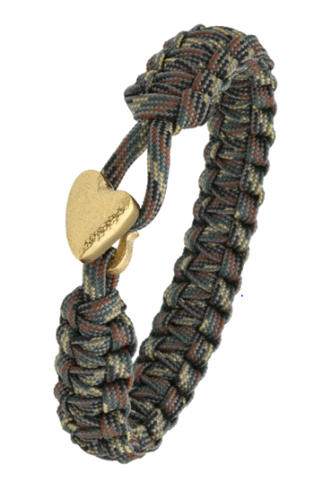 Aagaard From Soldier to Soldier Camouflage armband med Hjerte guldpläterat stållås