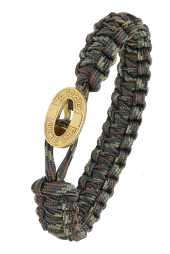 Aagaard From Soldier to Soldier Camouflage armband med oxiderat guldpläterat stållås