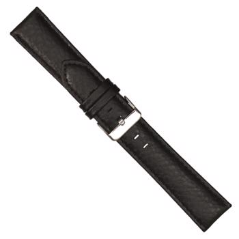 Black lacquered leather watchstrap