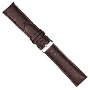 Brown lacquered leather watchstrap