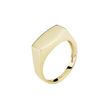 Ring plade 14x8mm, 8 karat