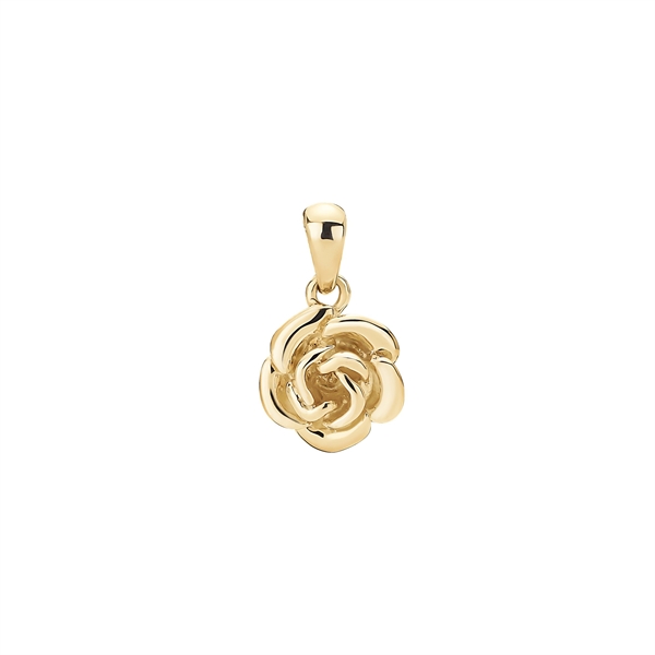 Vedhæng rose 9x9mm 8 karat
