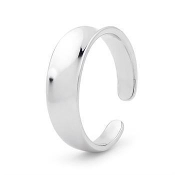 Concave 925 silver tear ring