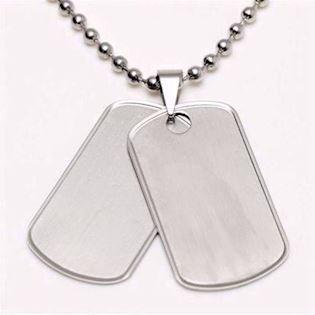 Dogtag steel necklace rustic, model GSD-3756