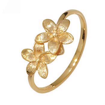 9 ct double flower ring*