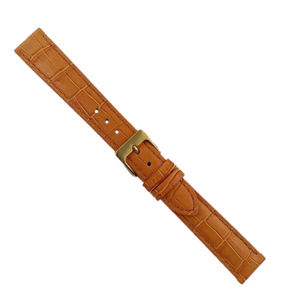 Orange Alligator watchstrap - 16 mm