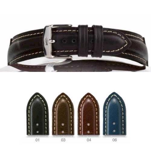 blue Calfskind watchstrap - 10 mm