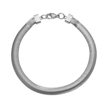 Bredt herrearmbånd i stål - 20 cm langt, från Blicher Fuglsang