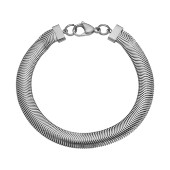 Bredt herrearmbånd i stål - 20 cm langt, från Blicher Fuglsang