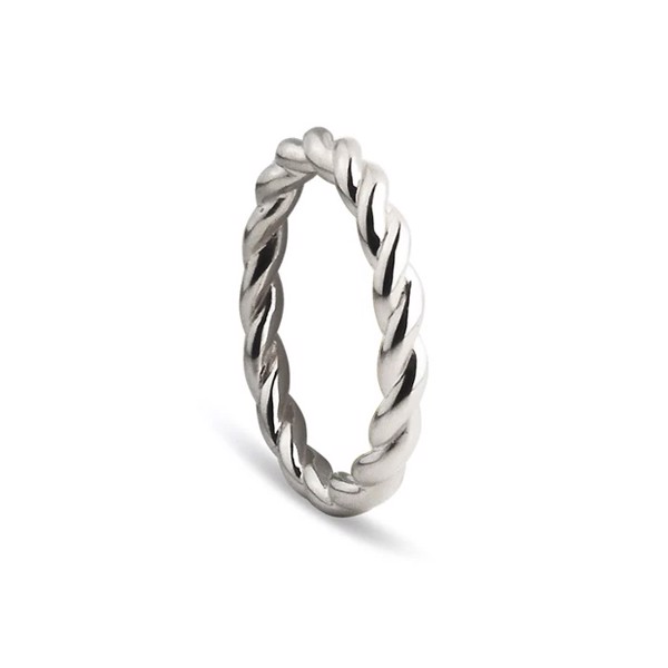 Twisted sølv ring - Jeberg (str 50)