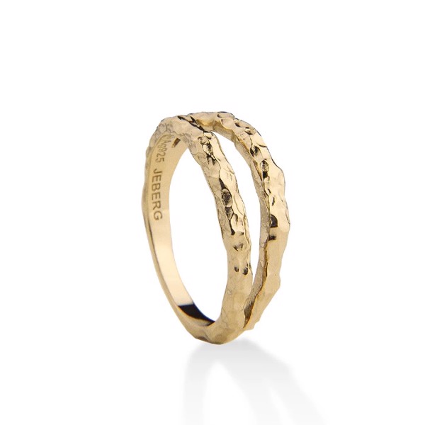 I AM GOLD - Forgyldt dobbelt ring, Jeberg (str 50)