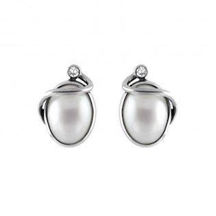 Rabinovich Majestic White 925 sterling silver Earrings shiny, model 62916501