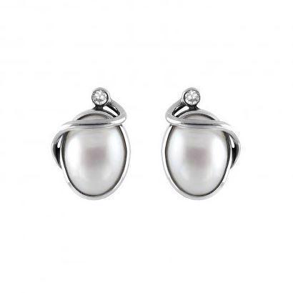 Rabinovich Majestic White 925 sterling silver Earrings shiny, model 62916501