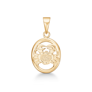 Støvring Design 8 ct gold pendant, Cancer zodiac with shiny surface, model 64204