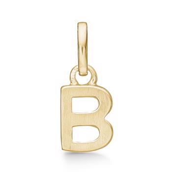 Letter pendant 8 mm, A-Z in 8 carat gold with matt and polished side