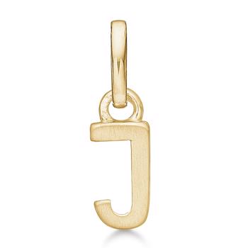 Letter pendant 8 mm, A-Z in 8 carat gold with matt and polished side