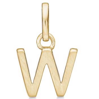 Letter pendant 8 mm, A-Z in 8 carat gold with matt and polished side
