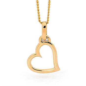 9 ct genuine gold heart in romantic design