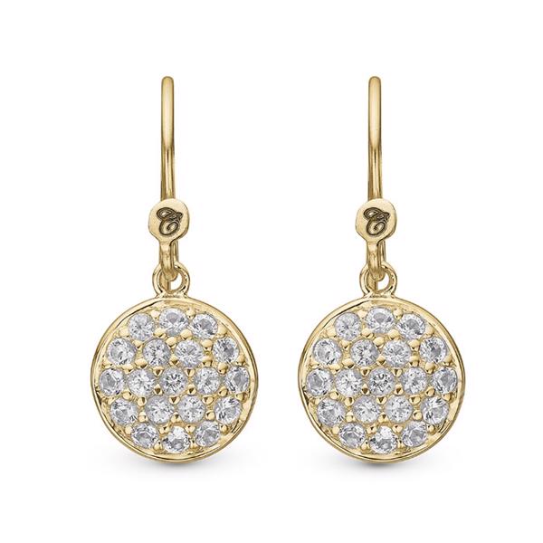 Christina Jewelry Sterling silver Earrings, Tree of Life with gold plated surface, model 670-G81