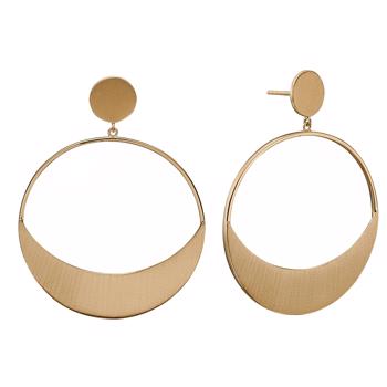 Christina Collect Gold-plated sterling silver Moon Stud Hoops Beautiful earrings, also available in silver, model 670-G31