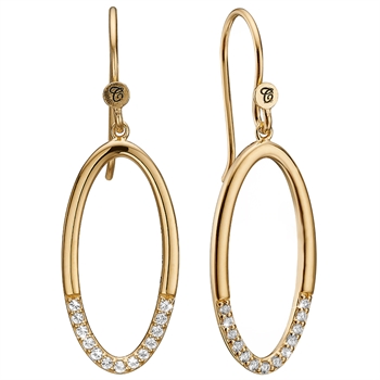 Christina Collect Gold-plated sterling silver Elegance Beautiful earrings, also available in silver, model 670-G32