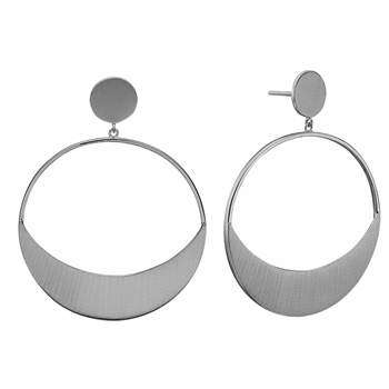 Christina Collect 925 sterling silver Moon Stud Hoops Beautiful earrings, also available in silver plated, model 670-S31