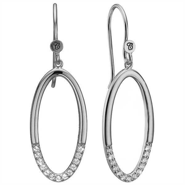 Christina Collect 925 sterling silver Elegance Beautiful earrings, also available in gold plated silver, model 670-S32