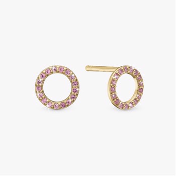 Christina Jewelry Pink Circles Earrings, model 671-G118pink