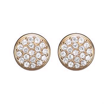 Christina Jewelry Collect 925 Sterling Silver Sparkling World Gold-plated circle earrings with 38 genuine topazes, model 671-G42