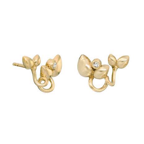 Rabinovich Diamond Star GOLD collection 14 carat gold Earrings shiny, model 70251550