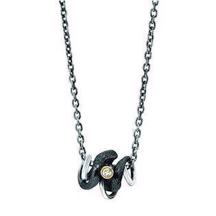 Rabinovich Witch Hazel 925 sterling silver Necklace rustic/shiny, model 70817150